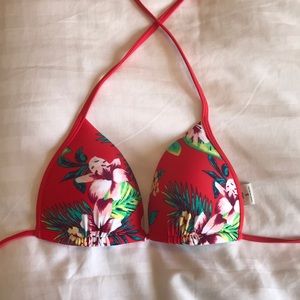 Floral pattern bikini top. Never worn before!